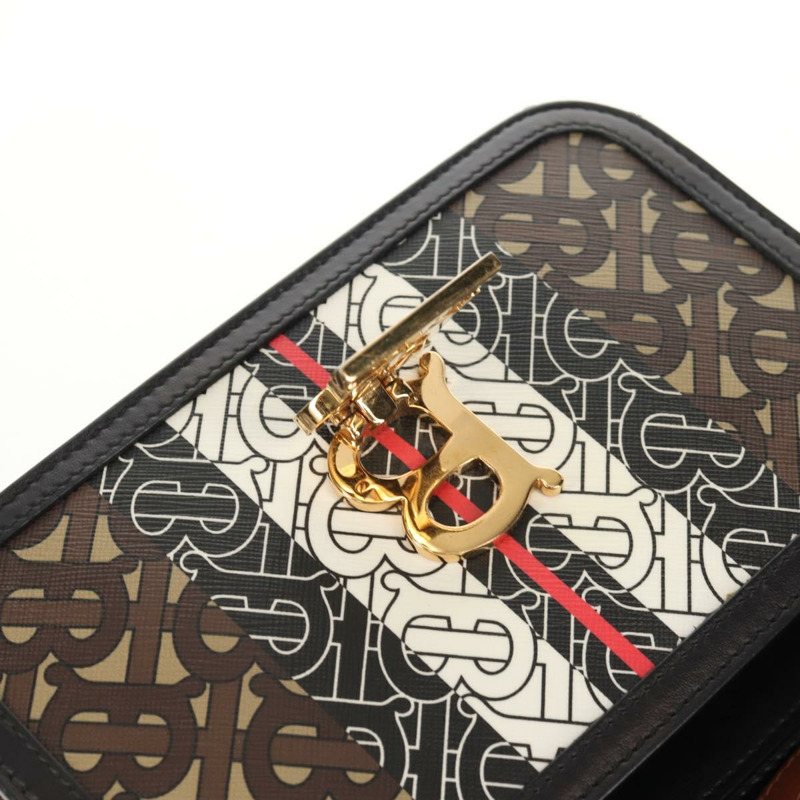 【日本直送】BURBERRY TB Monogram 單肩包 PVC 金棕色 8031708 正品 153622SM-21