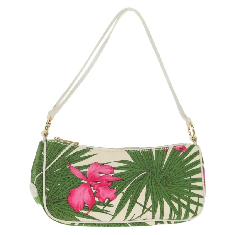 【日本直送】CELINE 帆布綠金色配件包 Auth 153858V-0