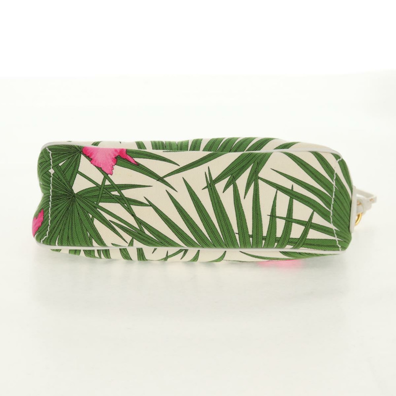 【日本直送】CELINE 帆布綠金色配件包 Auth 153858V-4