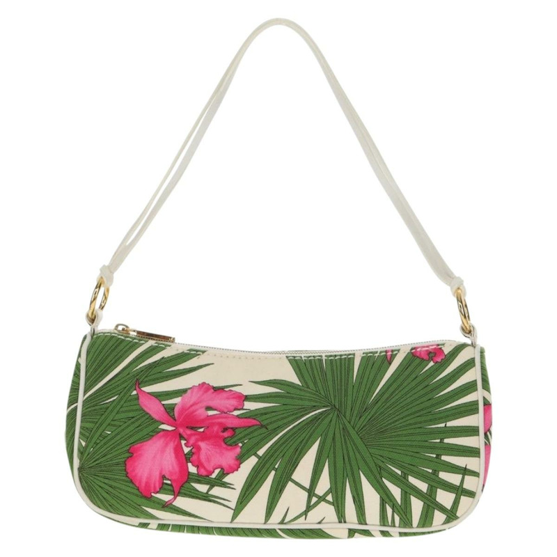 【日本直送】CELINE 帆布綠金色配件包 Auth 153858V-12