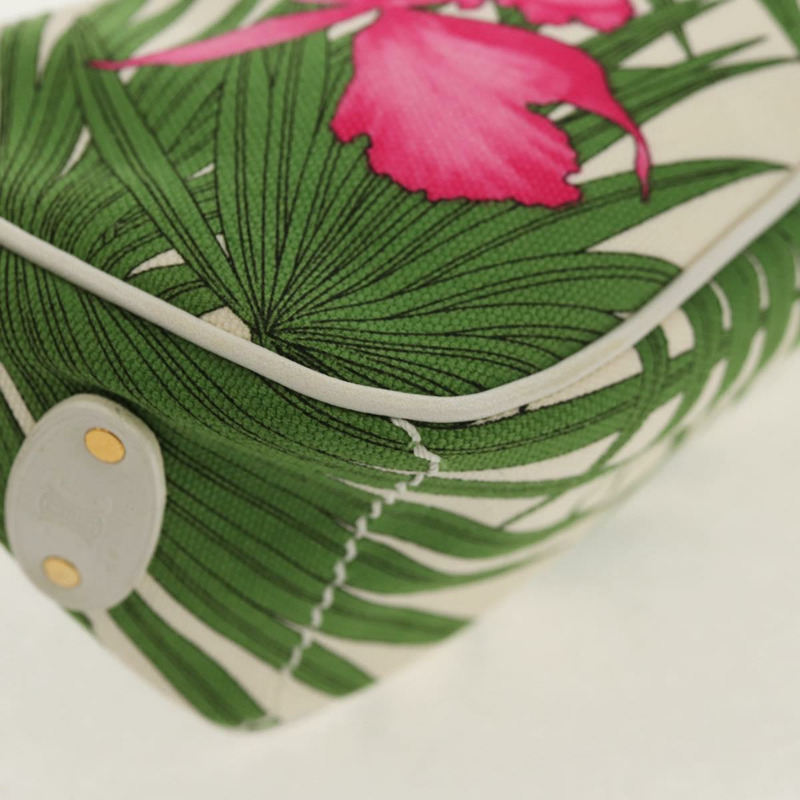 【日本直送】CELINE 帆布綠金色配件包 Auth 153858V-15