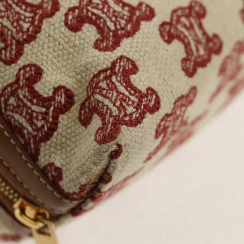 【日本直送】CELINE Triomphe Macadam帆布鏈肩背包 米色金色帆布 正品 154016M-8