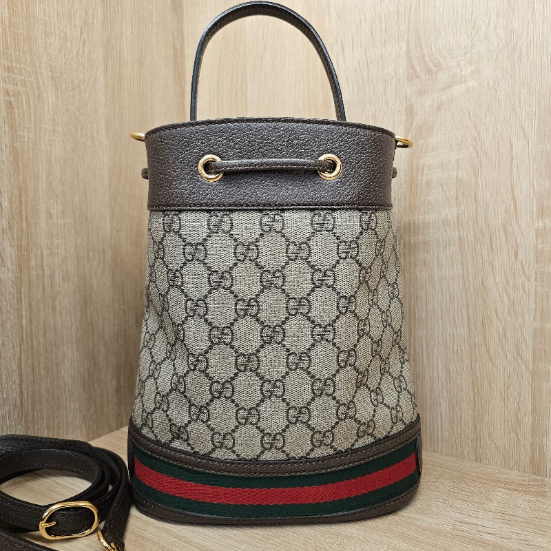 [經典好物甜價❣️] Gucci Ophidia 金釦束口小號手提斜背水桶包-2