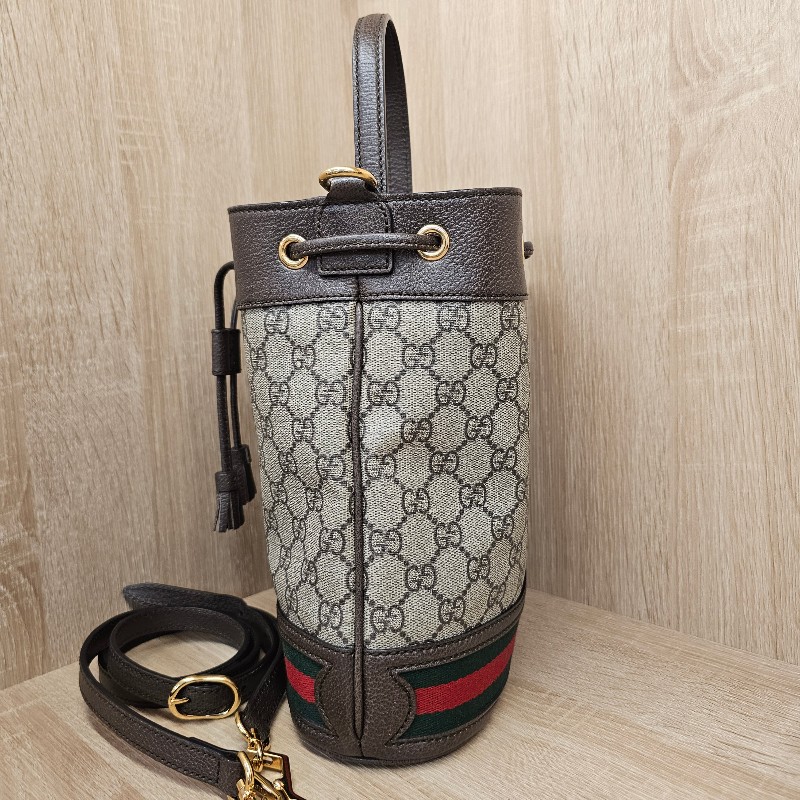 [經典好物甜價❣️] Gucci Ophidia 金釦束口小號手提斜背水桶包-3