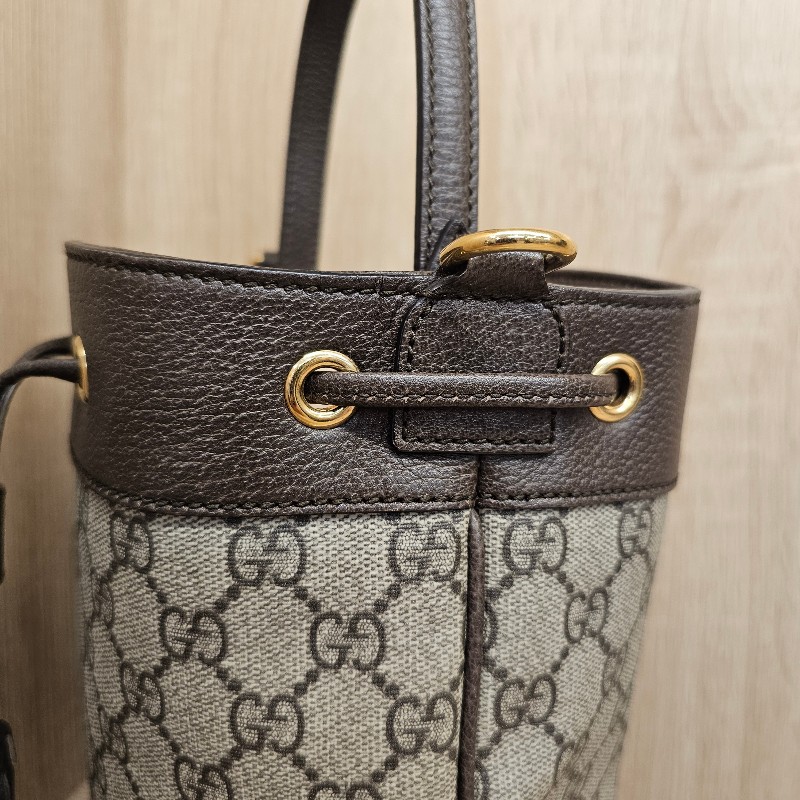 [經典好物甜價❣️] Gucci Ophidia 金釦束口小號手提斜背水桶包-4