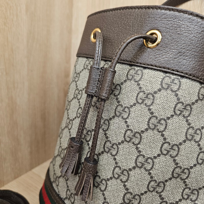 [經典好物甜價❣️] Gucci Ophidia 金釦束口小號手提斜背水桶包-5