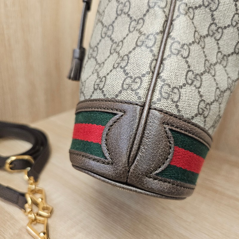 [經典好物甜價❣️] Gucci Ophidia 金釦束口小號手提斜背水桶包-8