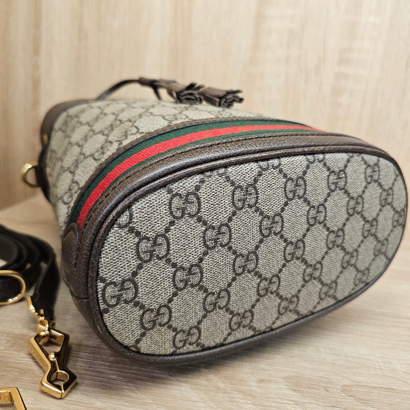 [經典好物甜價❣️] Gucci Ophidia 金釦束口小號手提斜背水桶包-10