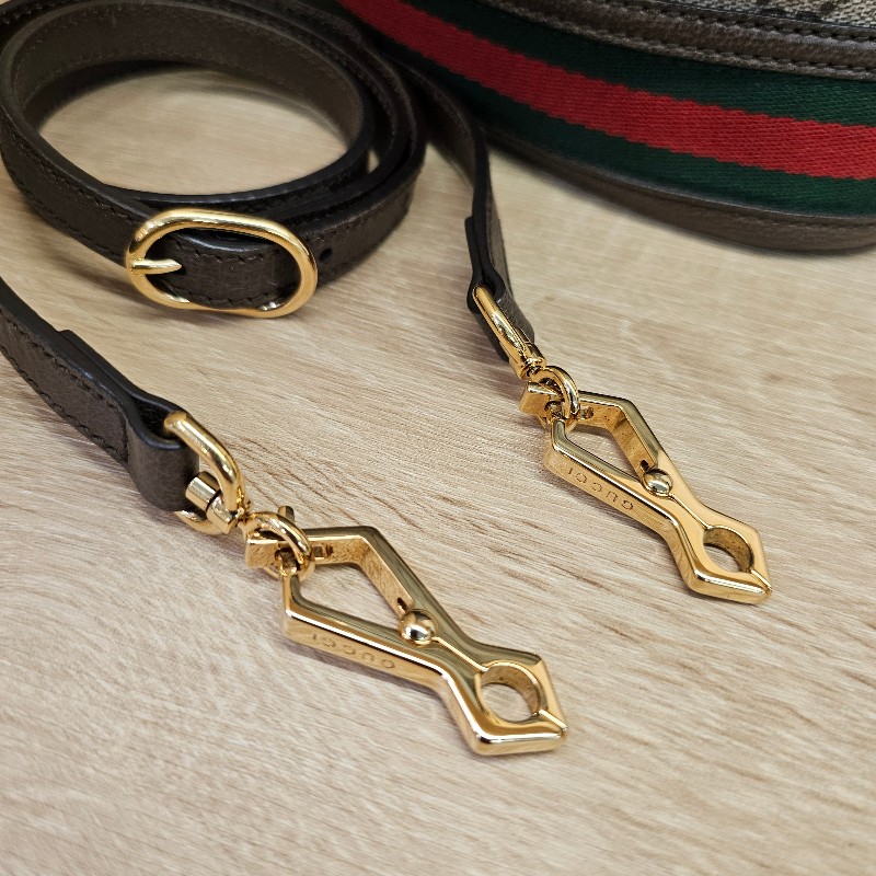 [經典好物甜價❣️] Gucci Ophidia 金釦束口小號手提斜背水桶包-16