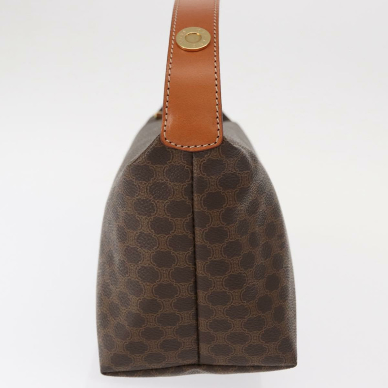 【日本直送】CELINE Macadam帆布手提包 PVC皮革 棕色 金色 正品 yk19506V-2