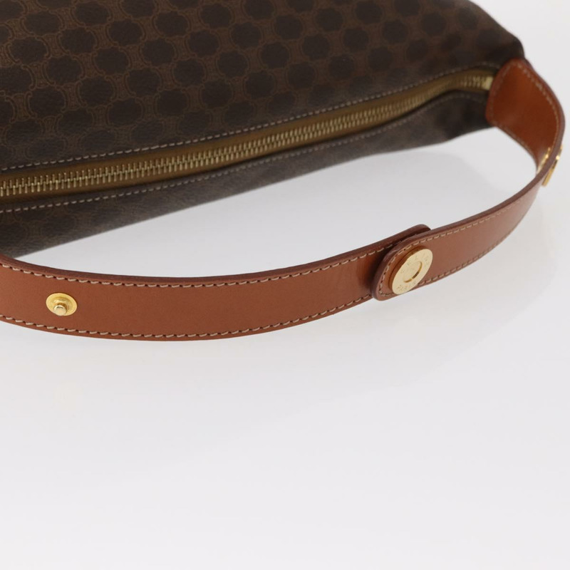 【日本直送】CELINE Macadam帆布手提包 PVC皮革 棕色 金色 正品 yk19506V-6