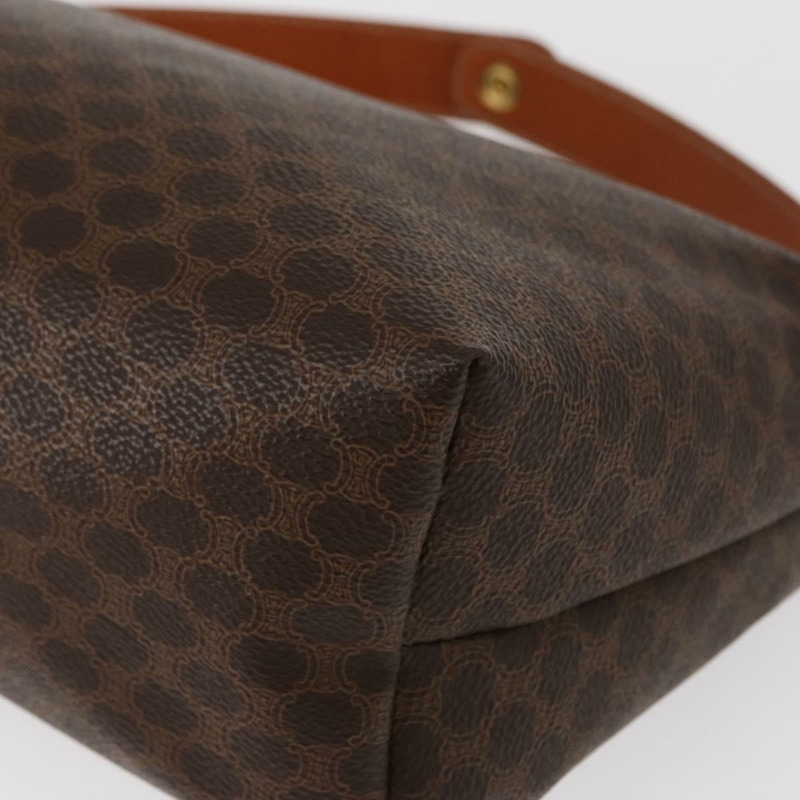 【日本直送】CELINE Macadam帆布手提包 PVC皮革 棕色 金色 正品 yk19506V-14