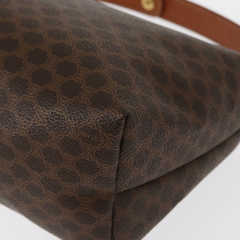 【日本直送】CELINE Macadam帆布手提包 PVC皮革 棕色 金色 正品 yk19506V-16