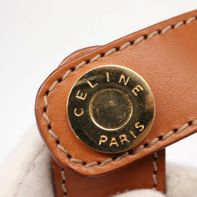 【日本直送】CELINE Macadam帆布手提包 PVC皮革 棕色 金色 正品 yk19506V-17