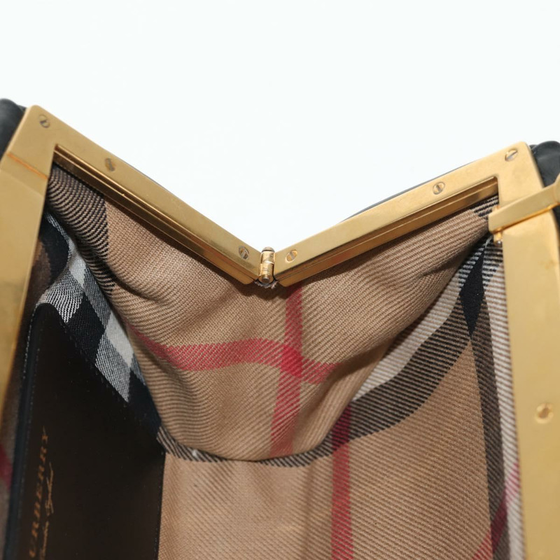 【日本直送】BURBERRY 黑色金色皮革單肩包，正品編號 151361AV-21