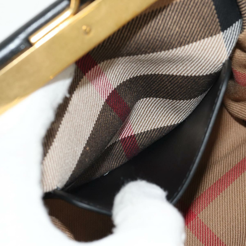 【日本直送】BURBERRY 黑色金色皮革單肩包，正品編號 151361AV-23