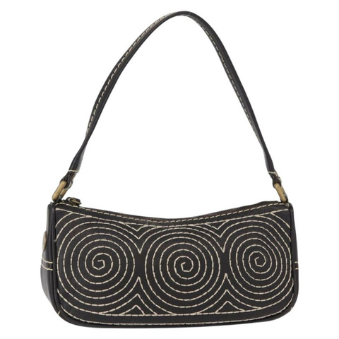 CELINE 配件包 帆布 棕色 Auth 154612V