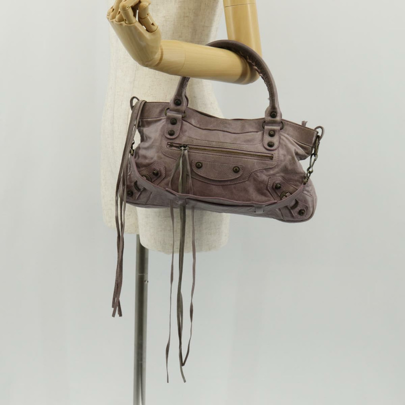 【日本直送】BALENCIAGA The City 手提包 皮革 2way 紫色 103208 正品 148620V-29