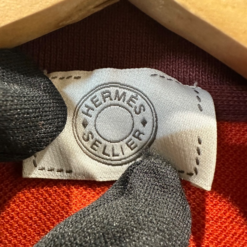 【美收精品】HERMES 橘紅色polo衫 4-134-2