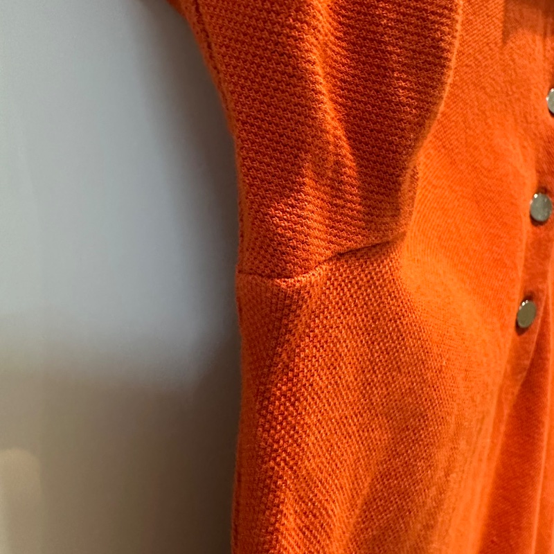 【美收精品】HERMES 橘紅色polo衫 4-134-4