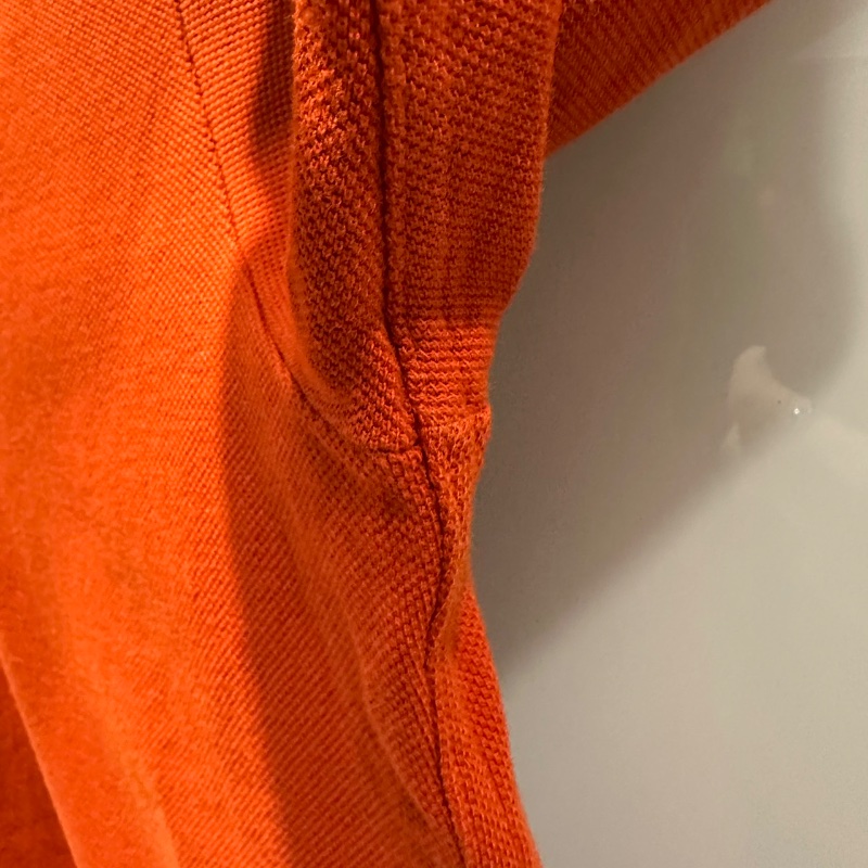 【美收精品】HERMES 橘紅色polo衫 4-134-5