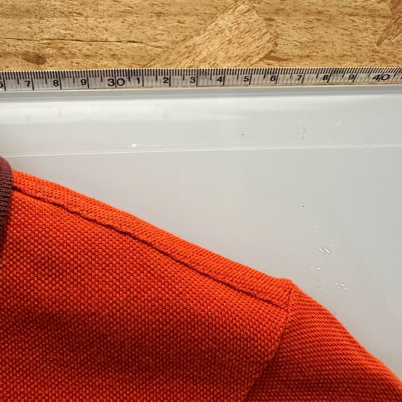 【美收精品】HERMES 橘紅色polo衫 4-134-8
