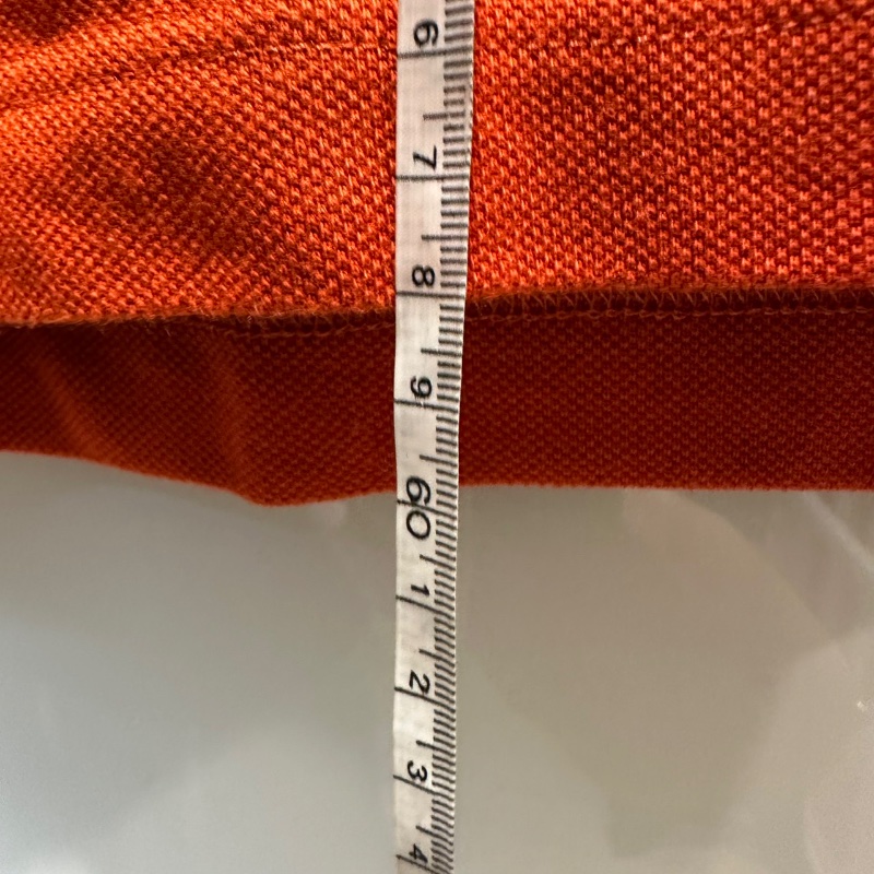 【美收精品】HERMES 橘紅色polo衫 4-134-9