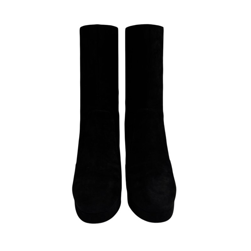 【美收精品】DIOR 黑色麂皮高根靴子 4-566-2