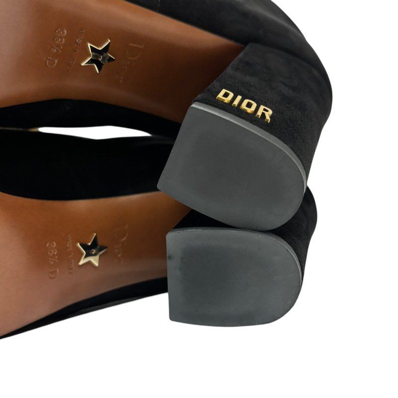 【美收精品】DIOR 黑色麂皮高根靴子 4-566-11
