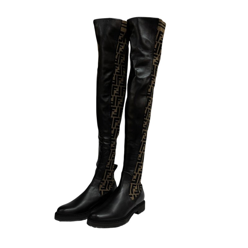 【美收精品】FENDI 老花長靴 4-567-0