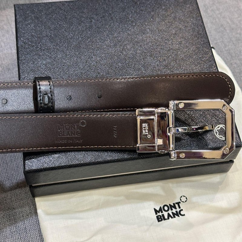 💎Han's house精品服飾💎MONTBLANC 萬寶龍 雙面 皮帶 寬3CM 現 可自行剪短-4