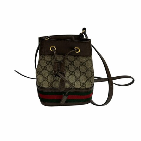 【美收精品】GUCCI 茶色老花肩背包 4-583