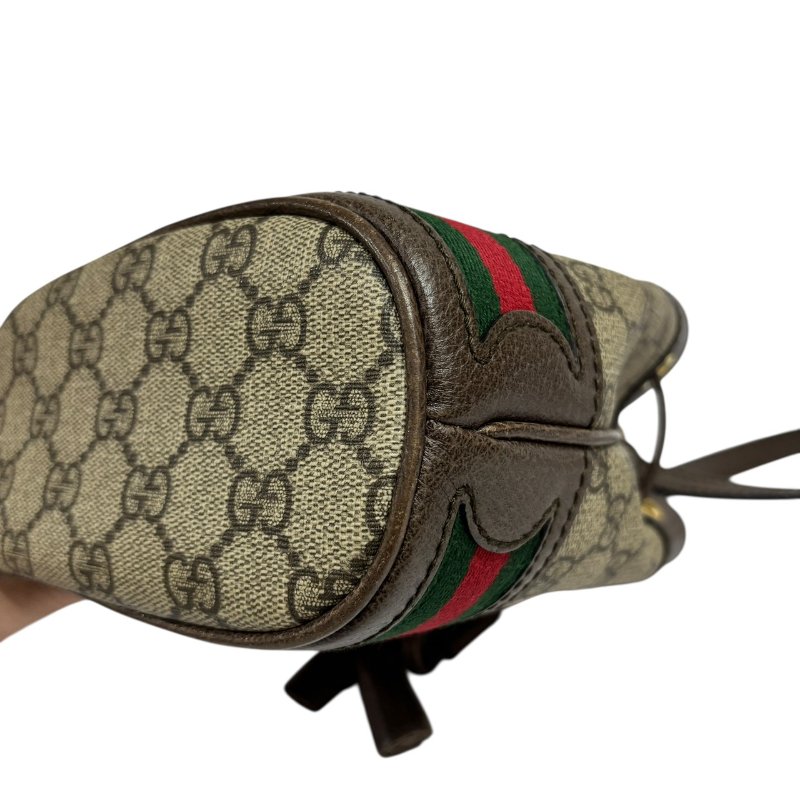 【美收精品】GUCCI 茶色老花肩背包 4-583-7