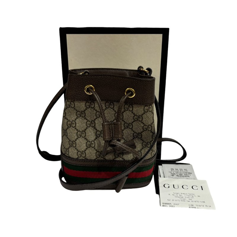 【美收精品】GUCCI 茶色老花肩背包 4-583-14