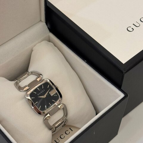 *SHIHNA名牌精品* Gucci G字錶盤 125.4 藍黑色女士腕錶