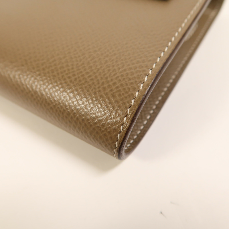 HERMES Epsom皮革Kelly To Go金扣肩背袋Etoupe-4