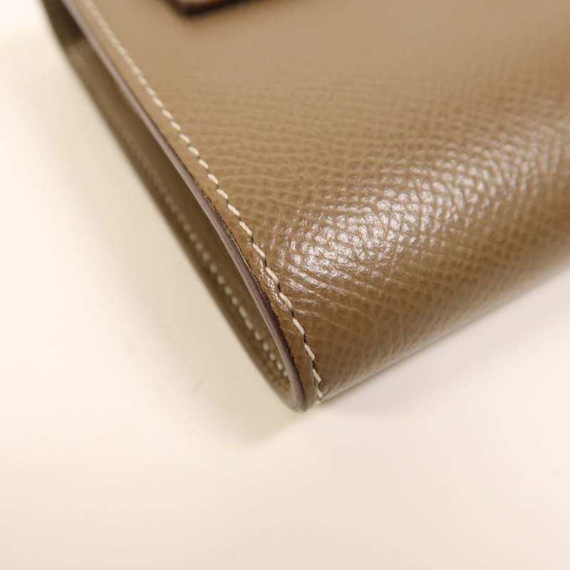 HERMES Epsom皮革Kelly To Go金扣肩背袋Etoupe-5