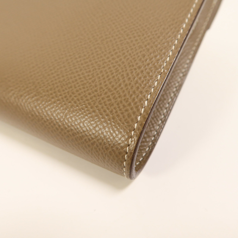 HERMES Epsom皮革Kelly To Go金扣肩背袋Etoupe-6