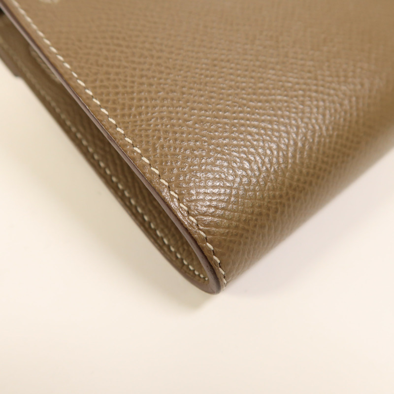 HERMES Epsom皮革Kelly To Go金扣肩背袋Etoupe-7