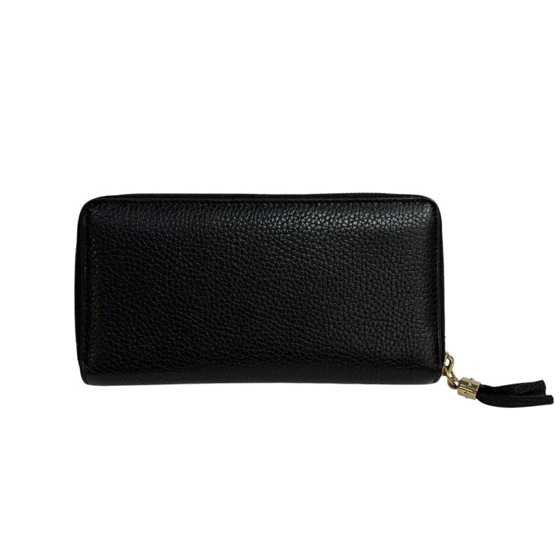 【美收精品】GUCCI 黑色牛皮長夾 4-584-1