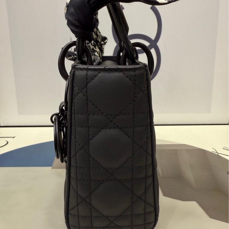 Dior 磨砂黑 三格戴妃 手提斜挎包 21年-2