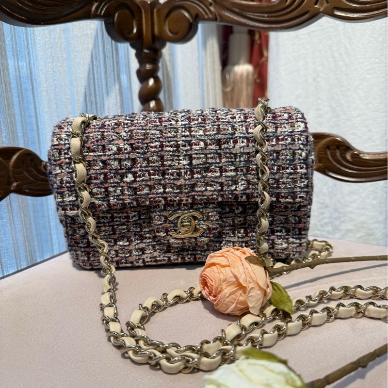 Chanel 大mini 细闪毛呢款 29开 全套-0