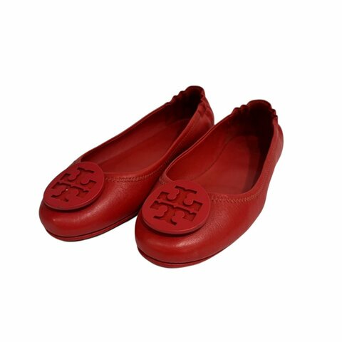 【美收精品】TORY BURCH 番茄紅平底鞋 4-596