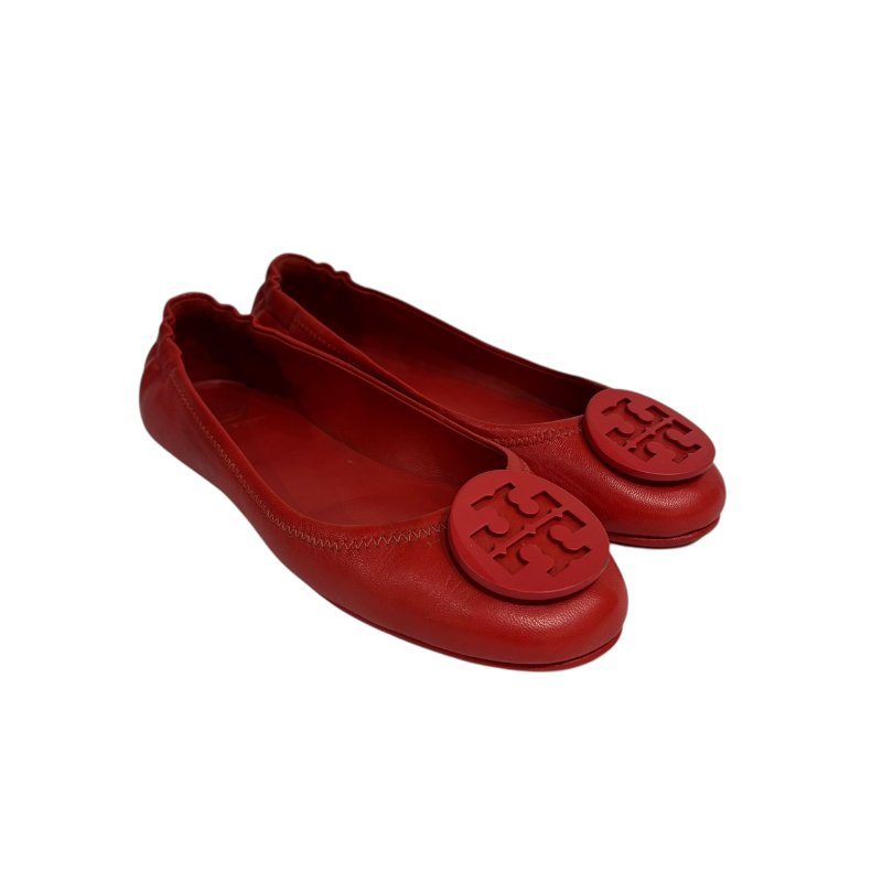 【美收精品】TORY BURCH 番茄紅平底鞋 4-596-1