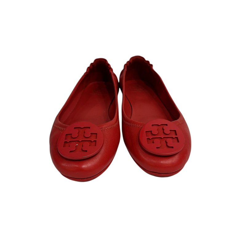 【美收精品】TORY BURCH 番茄紅平底鞋 4-596-2
