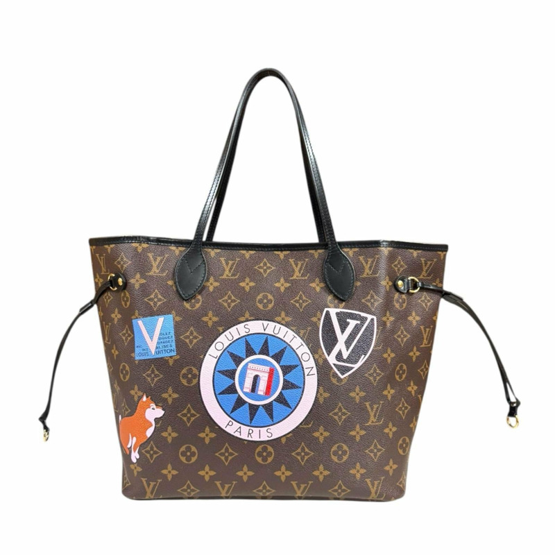 路易威登 Neverfull MM My LV 世界巡迴紀念帆布手提包 P00176 棕色 女士 LOUIS VUITTON-2