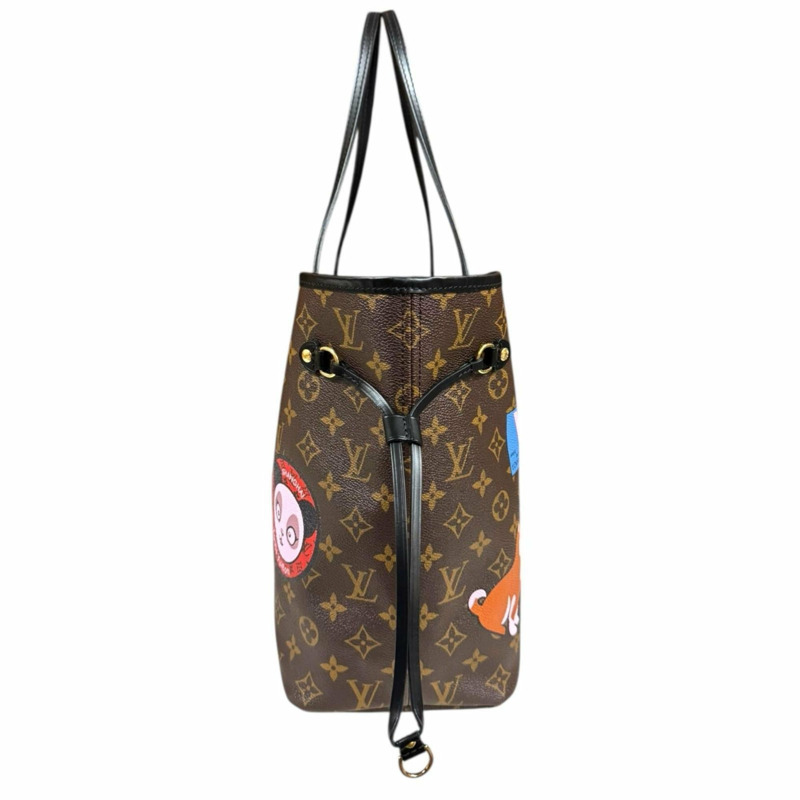 路易威登 Neverfull MM My LV 世界巡迴紀念帆布手提包 P00176 棕色 女士 LOUIS VUITTON-4