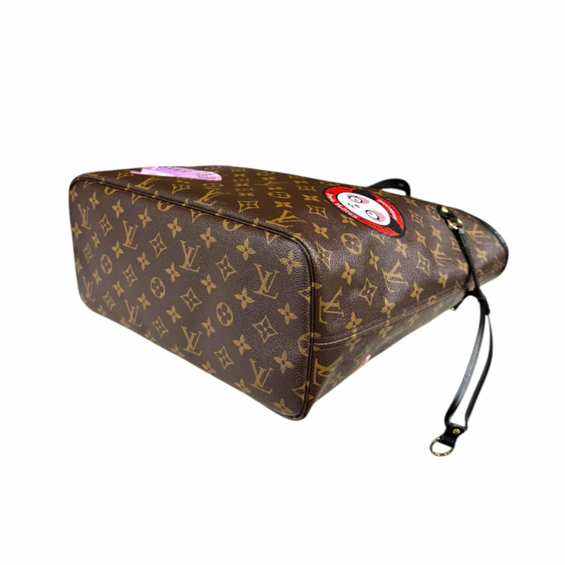 路易威登 Neverfull MM My LV 世界巡迴紀念帆布手提包 P00176 棕色 女士 LOUIS VUITTON-5