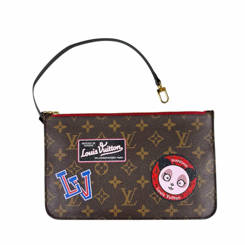 路易威登 Neverfull MM My LV 世界巡迴紀念帆布手提包 P00176 棕色 女士 LOUIS VUITTON-11