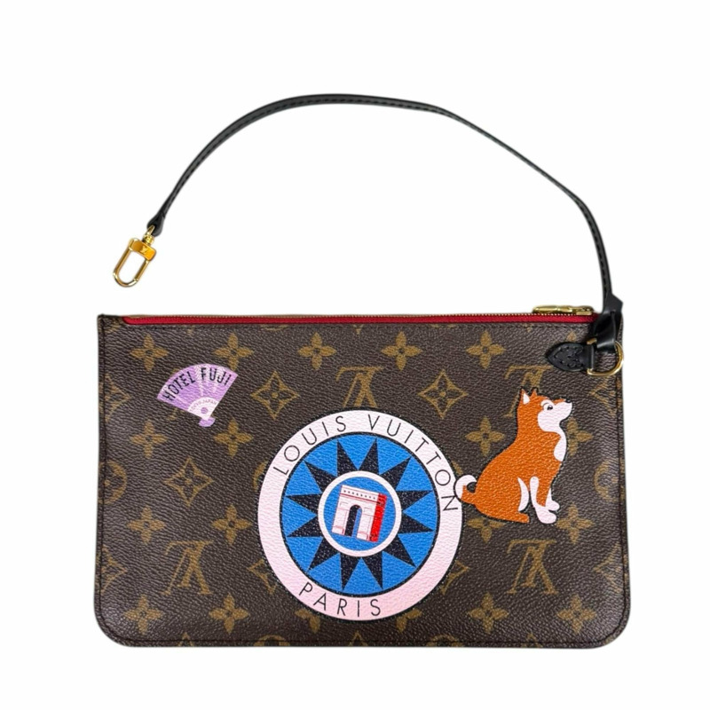 路易威登 Neverfull MM My LV 世界巡迴紀念帆布手提包 P00176 棕色 女士 LOUIS VUITTON-12